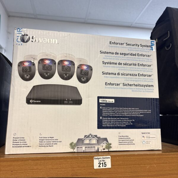 Swan Enforcer Security System front view with cameras and control unit.