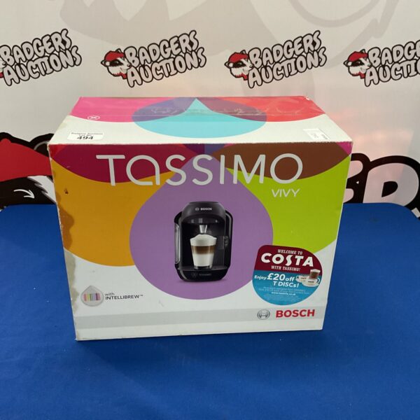 Bosch Tassimo coffee machine for single-serve pod brewing.