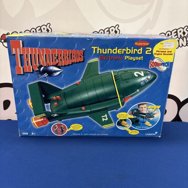 Boxed vintage Thunderbirds Thunderbird 2 electronic playset by Carlton.