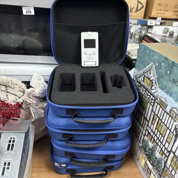 Lot of four Veri-Q lipid analyser cases for secure transport.