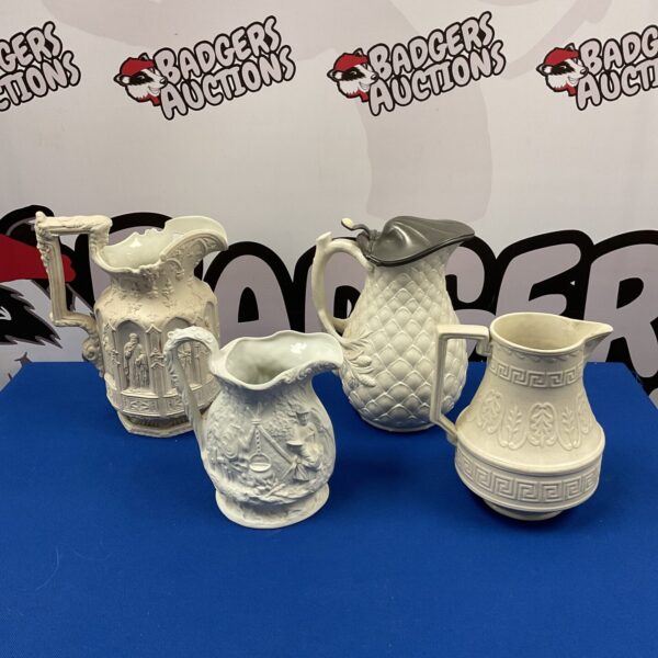 Vintage Victorian jugs and Portmeirion pitcher collection.