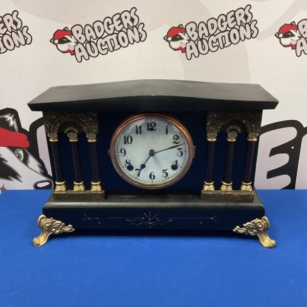 Antique Victorian mantle clock by Gilbert, circa 1880.