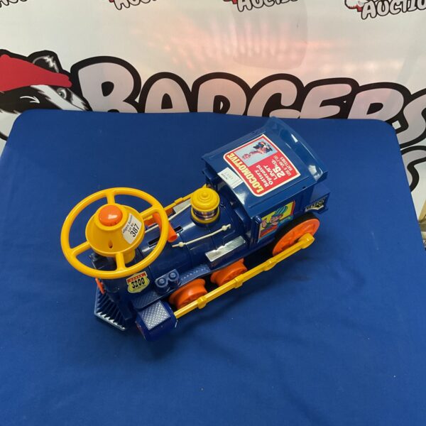 Vintage Botoy Tai Way Toys ride-on steam locomotive from the 1980s.