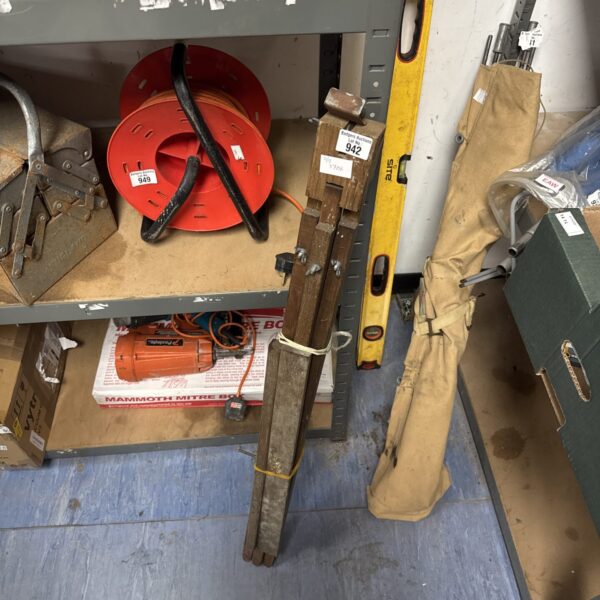 Vintage wooden folding easel for artists and painting.