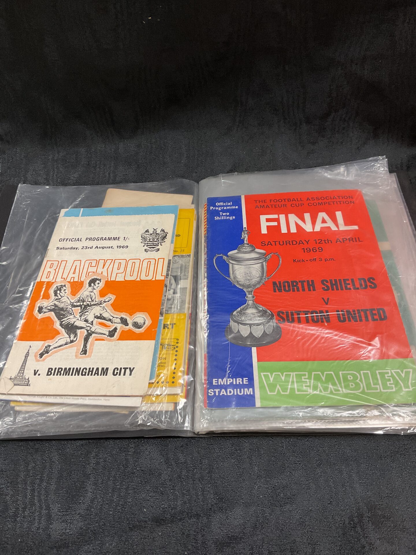 Vintage Blackpool football programme from August 1969, collectible sports memorabilia.