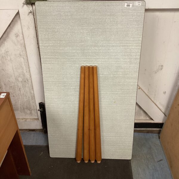 Speckled grey vintage Formica table top for restoration.