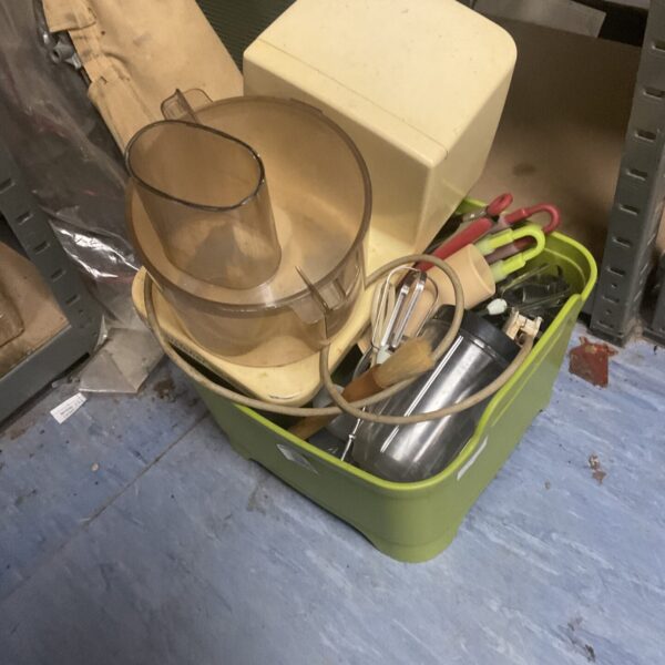 Vintage Robot Chef food processor lot with attachments.