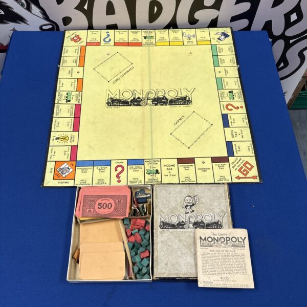 Vintage Waddingtons Monopoly board game with colourful properties.