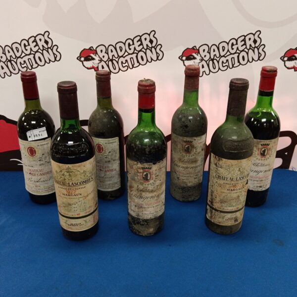 Vintage wine collection including Chateau Lascombes and Chateau Clos des Cambres.