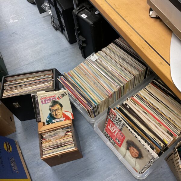 Large lot of vintage vinyl records for collectors and DJs.