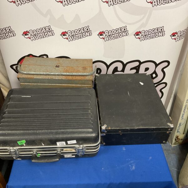 Vintage Vitalograph spirometer case with secure locking mechanism.