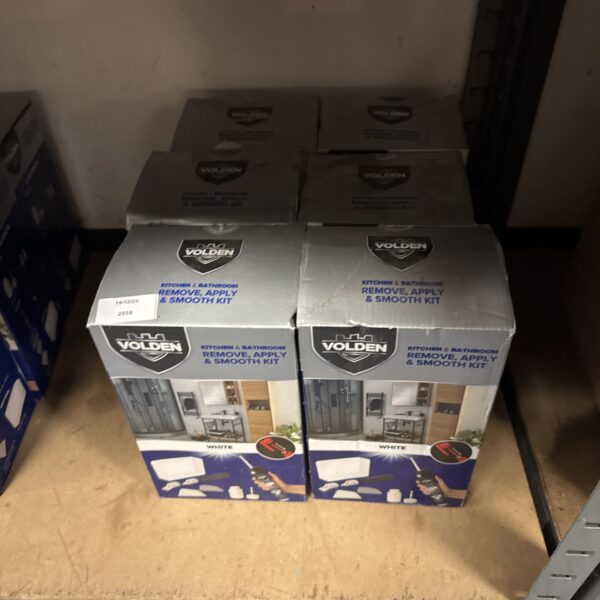 Six boxes of Volden kitchen and bathroom sealer for wet areas.