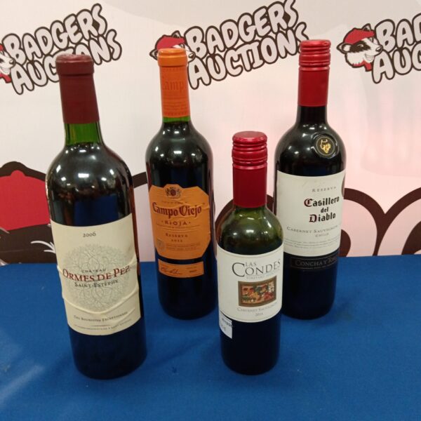 Wine collection featuring Campo Viejo and Casillero del Diablo bottles.