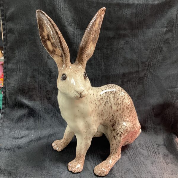 Large Winstanley Hare sculpture, model 9, vintage pottery.