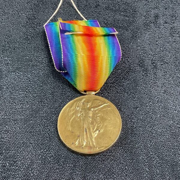 WW1 Victory Medal front view, named to Newbon O.S 2 R N.