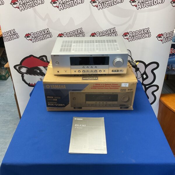 Black Yamaha RX-V361 AV receiver for home theater setup.