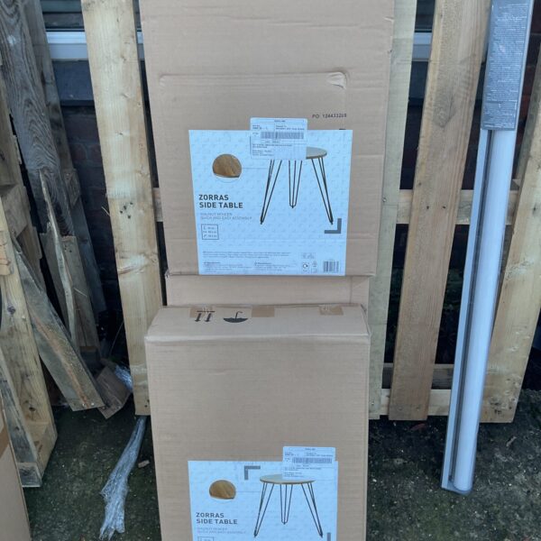 Set of three Zorras side tables in as-found condition.