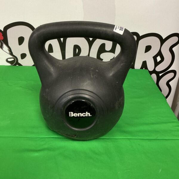 Black 16kg kettle weight for strength and fitness training.