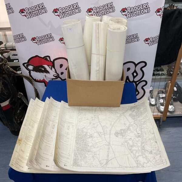 Collection of vintage 1980s ordinance survey maps for collectors.