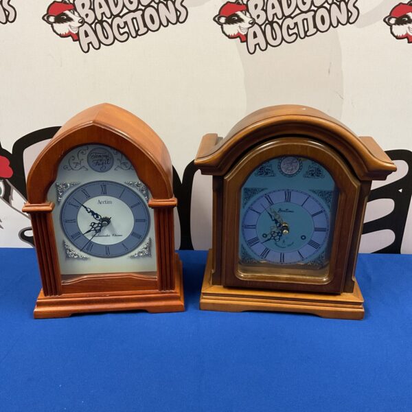 Vintage Acctim and Bentima mantle clocks with Westminster chime.