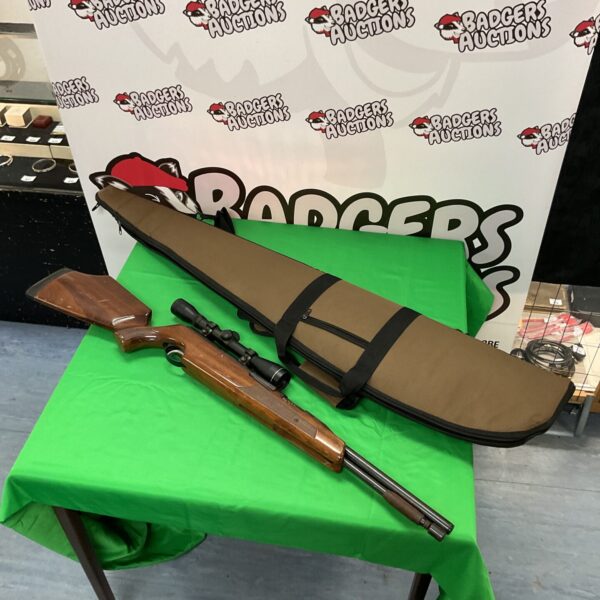 Air Arms TX200 air rifle with scope and bag for sale.