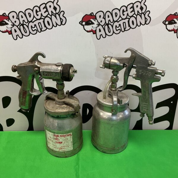Vintage HVLP air spray gun in used condition.
