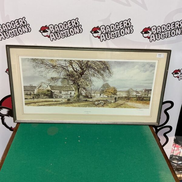 Signed Alan Ingram pencil drawing of a rural November landscape.