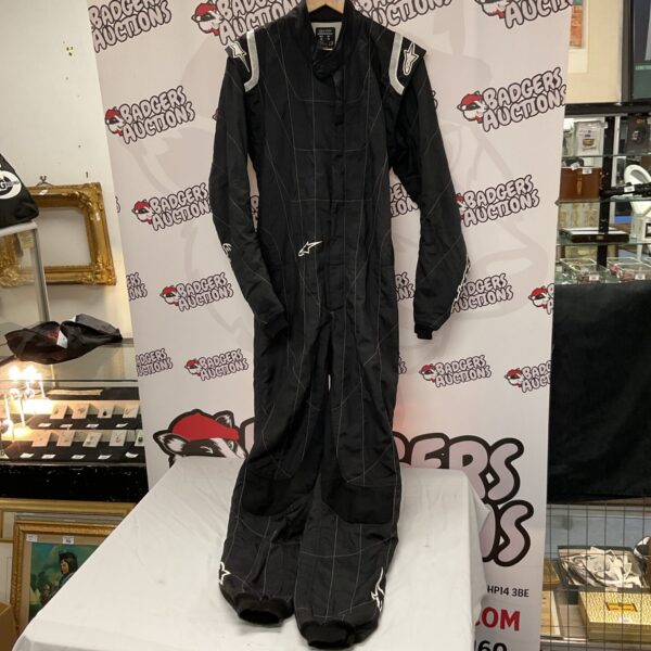 Front view of Alpine Stars Supertek race suit, size 58.