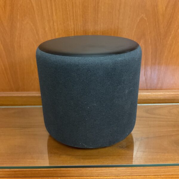 Black Amazon Alexa subwoofer for enhanced home audio.