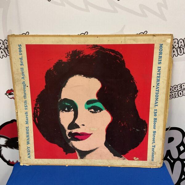 Vintage 1965 Andy Warhol advertising poster with bold colours.