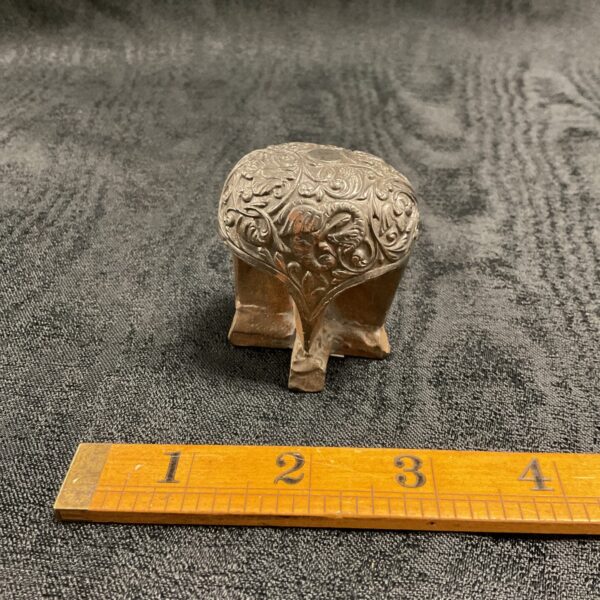 Antique dragon pistol pommel with intricate detailing, early 19th century.