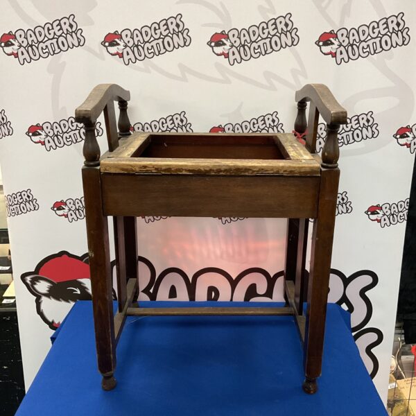 Antique Victorian piano stool awaiting restoration.