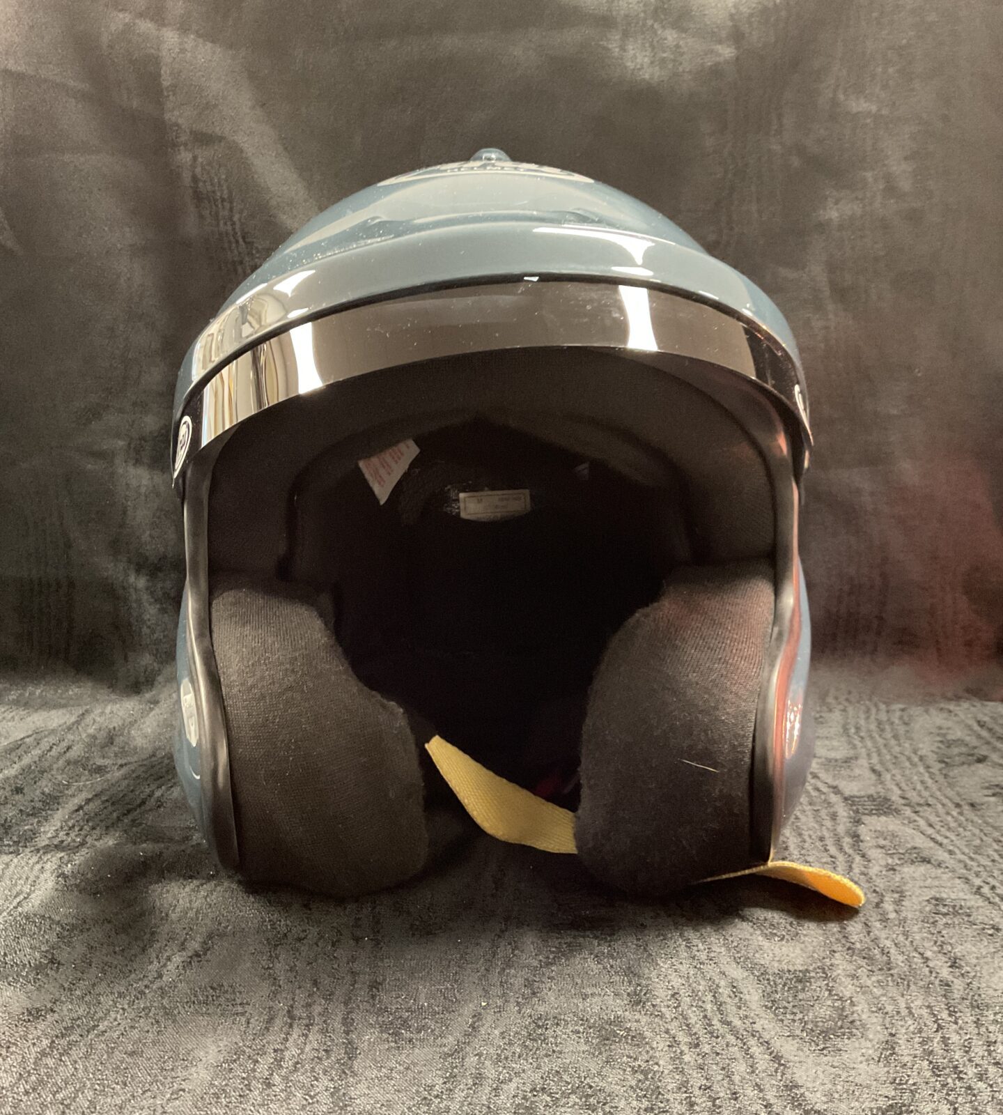 aria medium blue race helmet with visor and oxford lidsack bag from ...