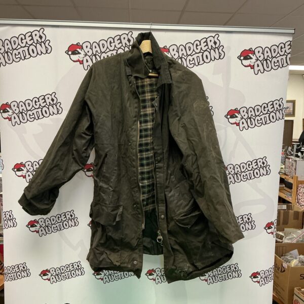 Front view of a pre-owned Barbour SilkWaxed jacket.