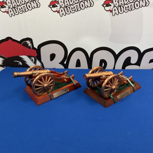 Pair of Barons Strong Brew model cannons for display.