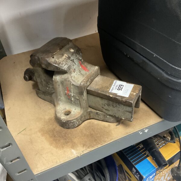 Vintage Wp Ward anvil bench vice for metalworking.