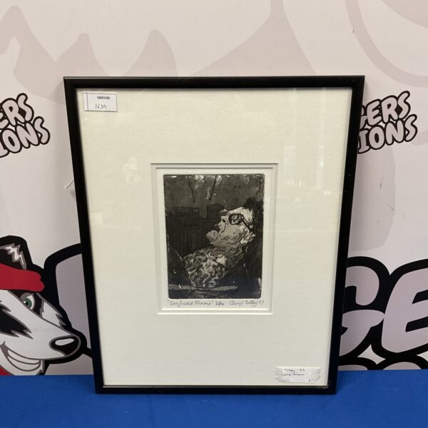 Beryl Tilley "Confused Minnie" limited edition woodcut print, abstract art.