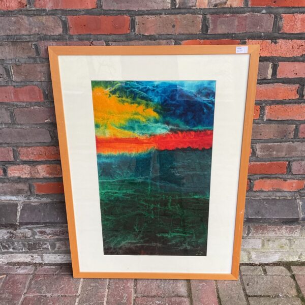 Beryl Tilley’s ‘Morning Sky’ abstract water based ink painting.