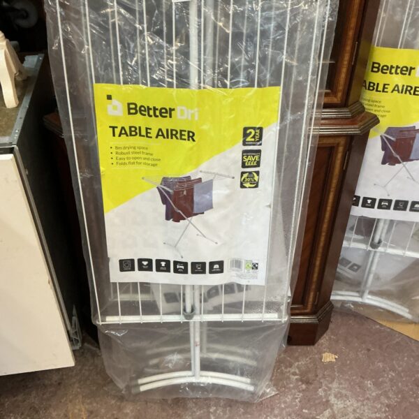 Two Better Dri clothes airers folded for storage.