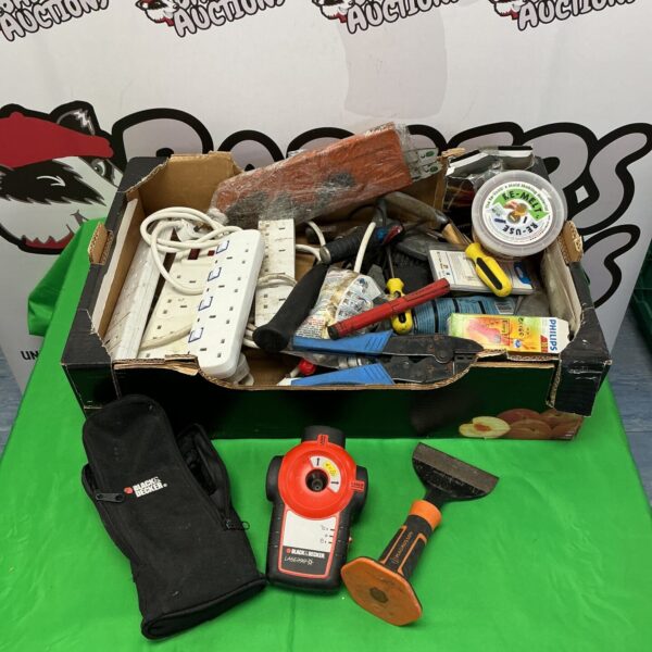 Black & Decker laser level and tool lot for DIY projects.