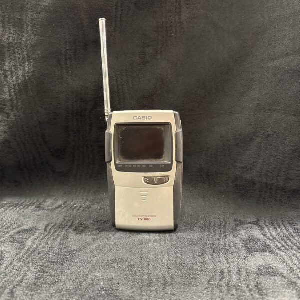 Vintage Casio colour television, model 880, portable LCD TV.