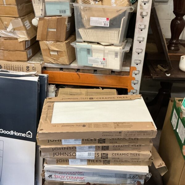 Large lot of ceramic Johnson tiles for floor and wall projects.
