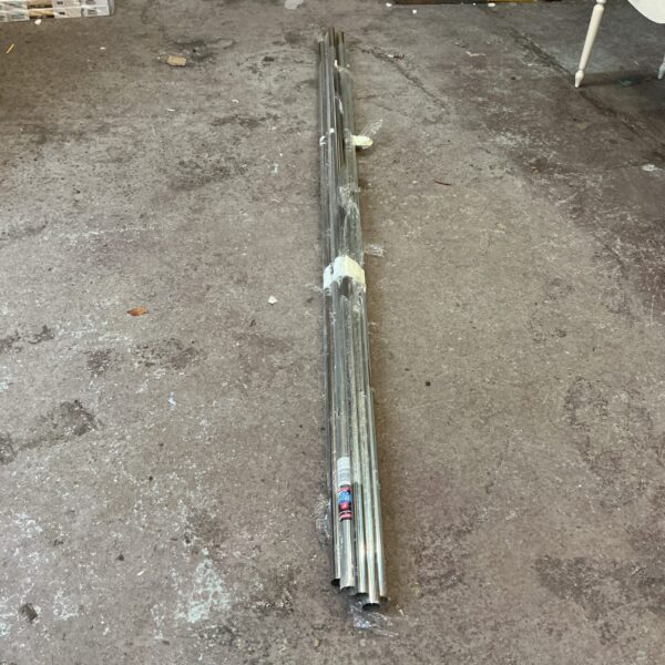 Lot of chrome steel tubing for construction and DIY projects.