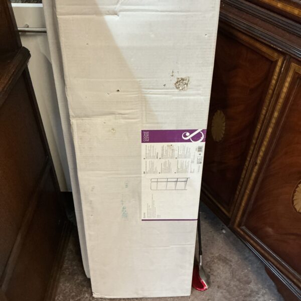 Cooke and Lewis metal corner shelving unit for home storage.