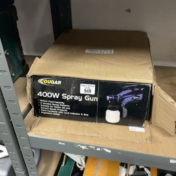 Used Cougar 400w electric spray gun for DIY projects.