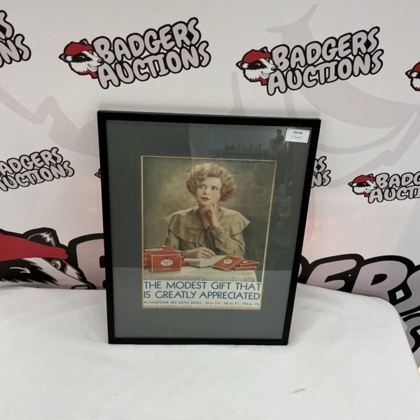 Framed vintage Craven A Cigarettes poster, classic advertising print.