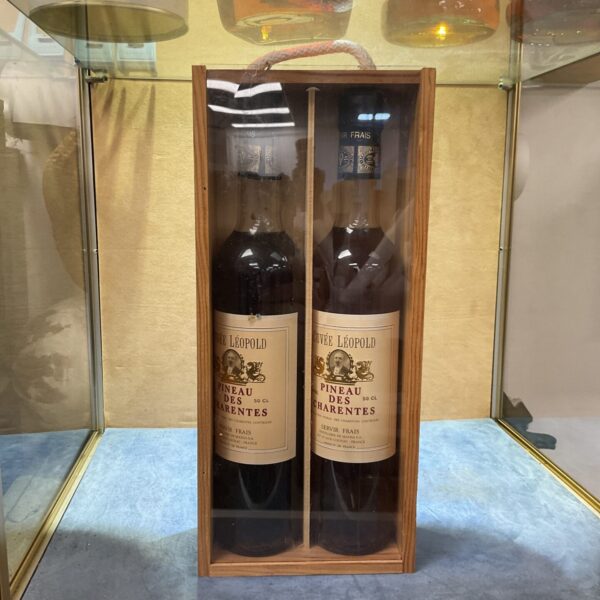 Vintage Cuvee Leopold Pino des Charentes wine in original box.