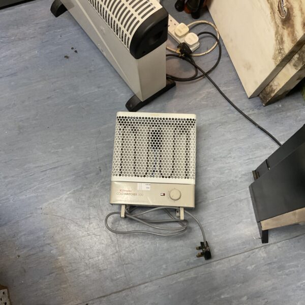 Vintage Dimplex Coldwatcher 500 electric heater in used condition.
