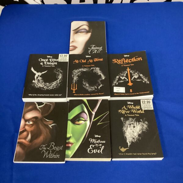 Lot of seven Disney Twisted Tales books with evil twists.