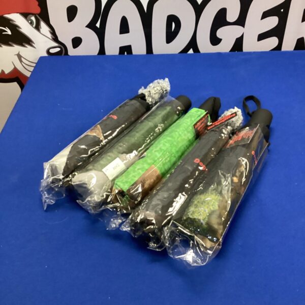 Lot of five dog-themed novelty umbrellas.